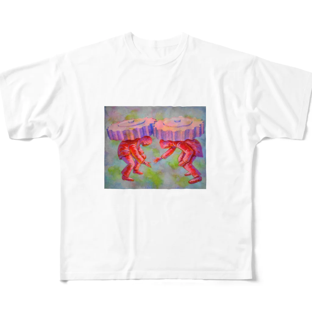 odamasaショップの握手 All-Over Print T-Shirt