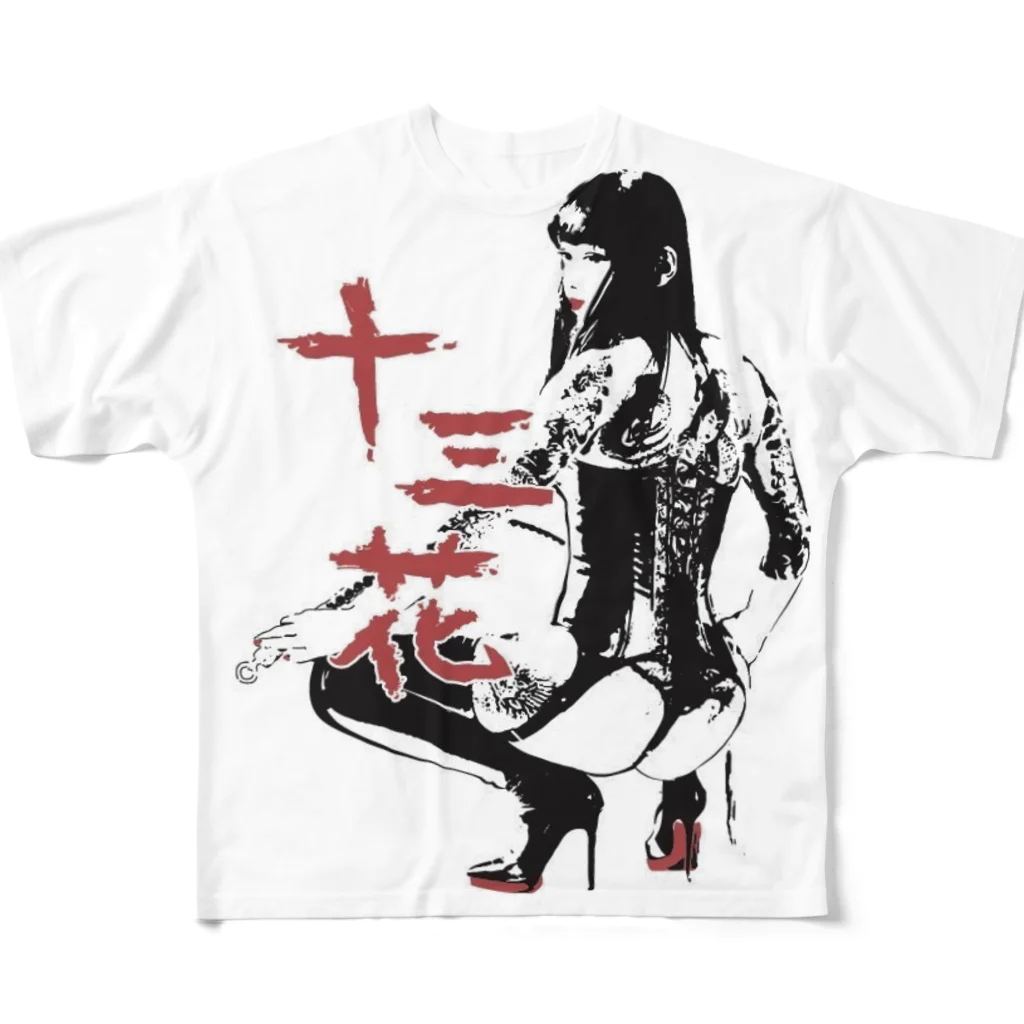 TOMiCA137の凍結記念十三花Tシャツ　フル All-Over Print T-Shirt