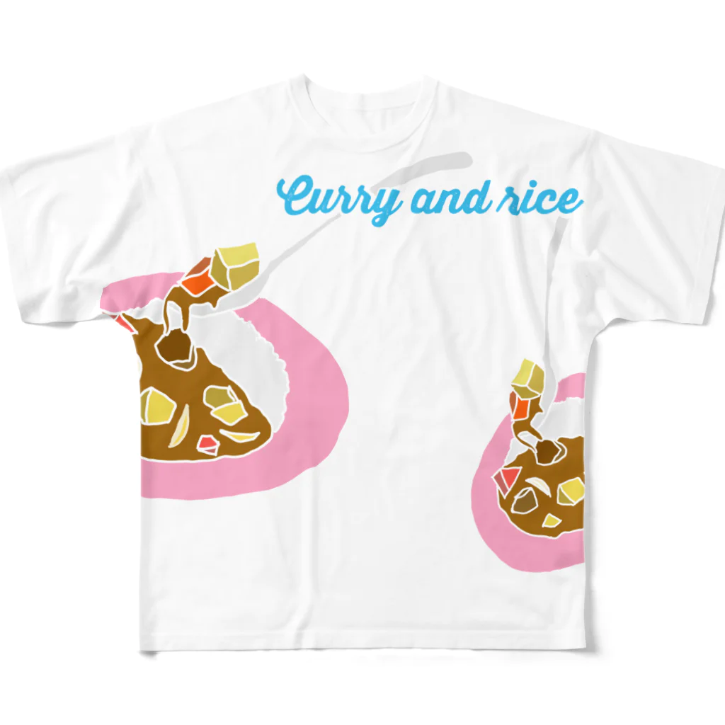 charlolのcurry and rice All-Over Print T-Shirt