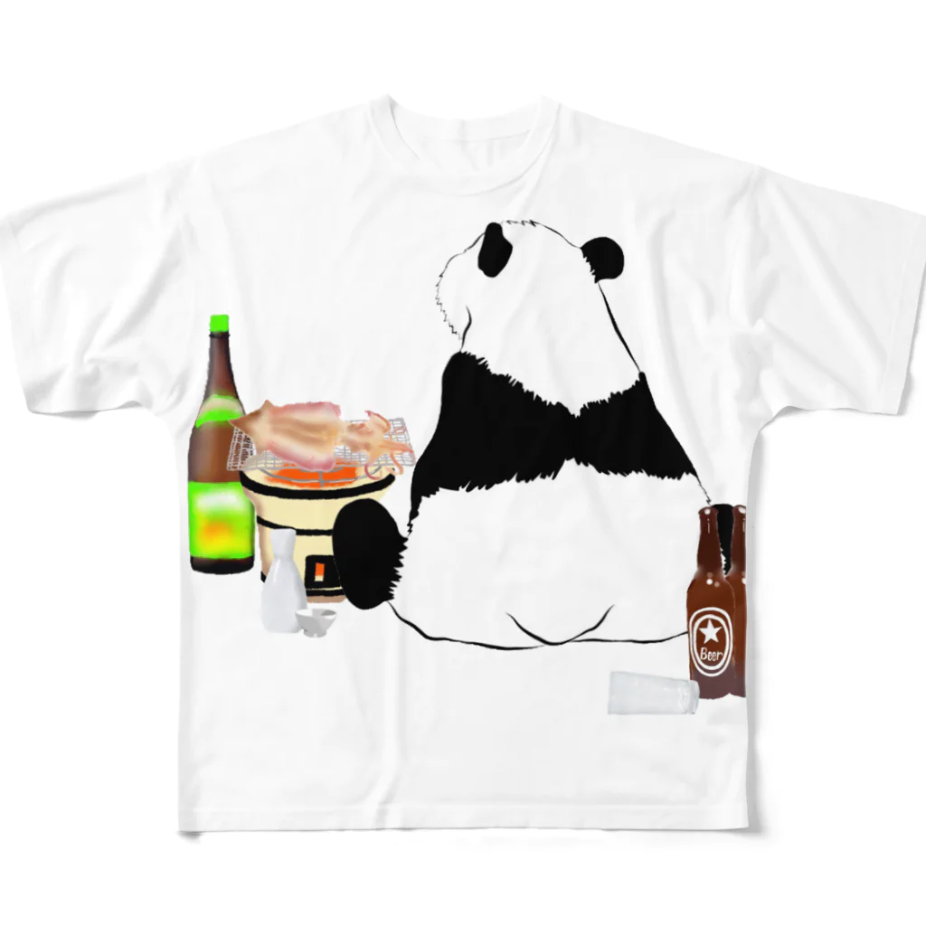 KaNaN〜パンダの晩酌パンダ🐼 フルグラフィックTシャツ