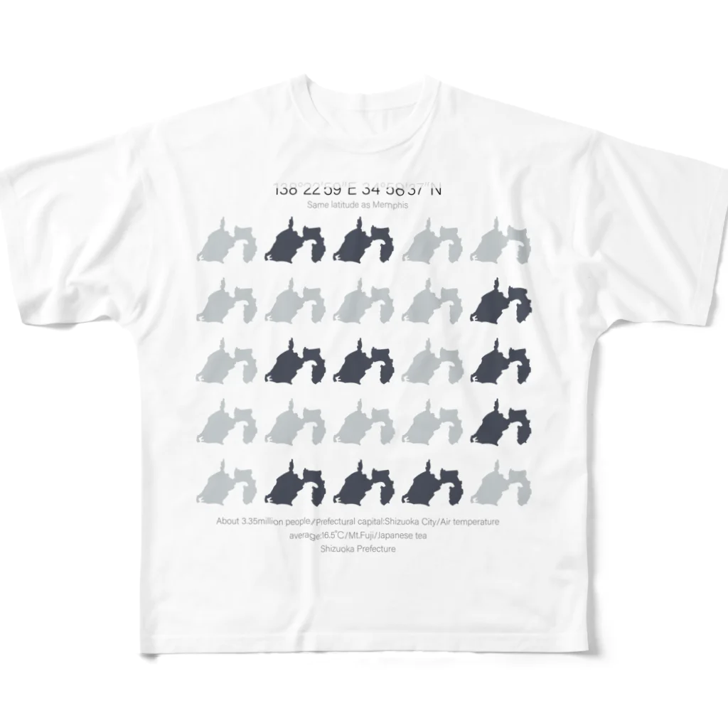 duckzの静岡県（シズオカのシ） All-Over Print T-Shirt