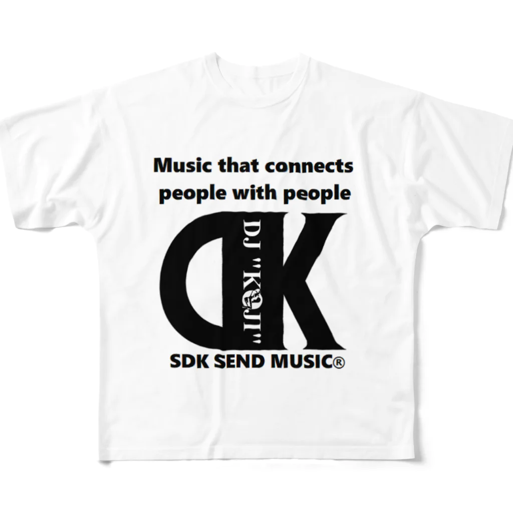 SDK SEND MUSIC　DJ"KOJI"のDJ"KOJI" フルグラフィックTシャツ