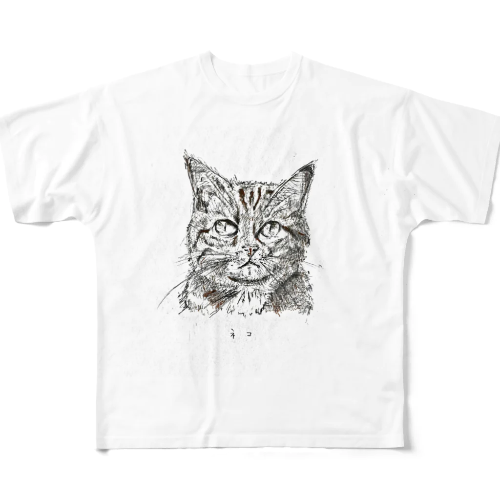 一般鉛筆の色鉛筆ネコ All-Over Print T-Shirt