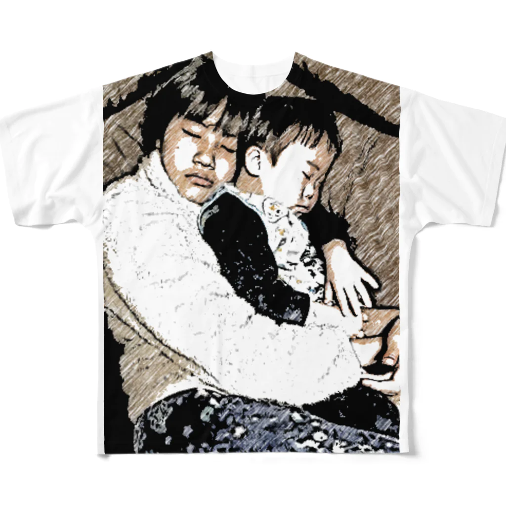 石本祐介 / フリーランスプログラマの姉弟 All-Over Print T-Shirt