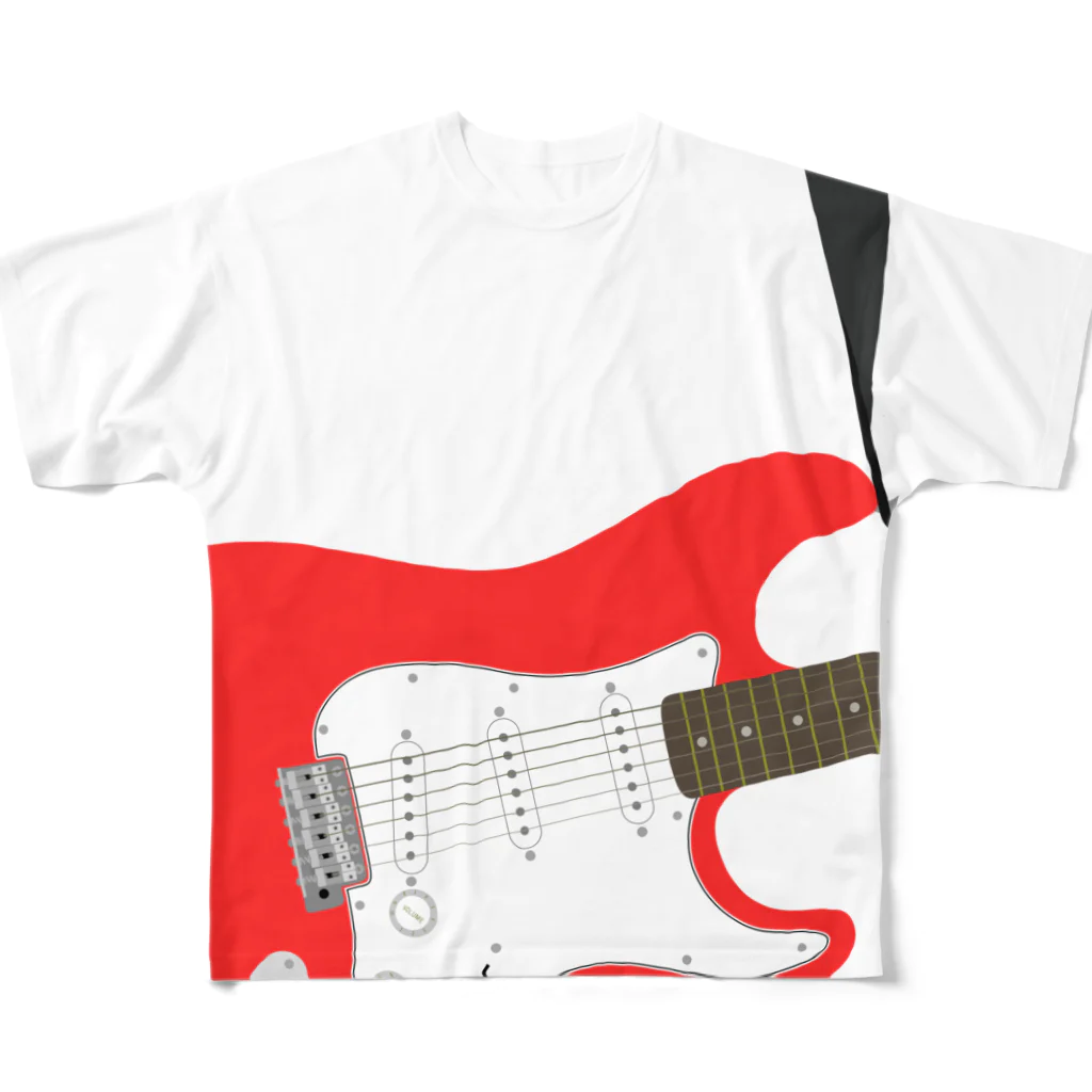 昆布しょうゆのＧuitar All-Over Print T-Shirt