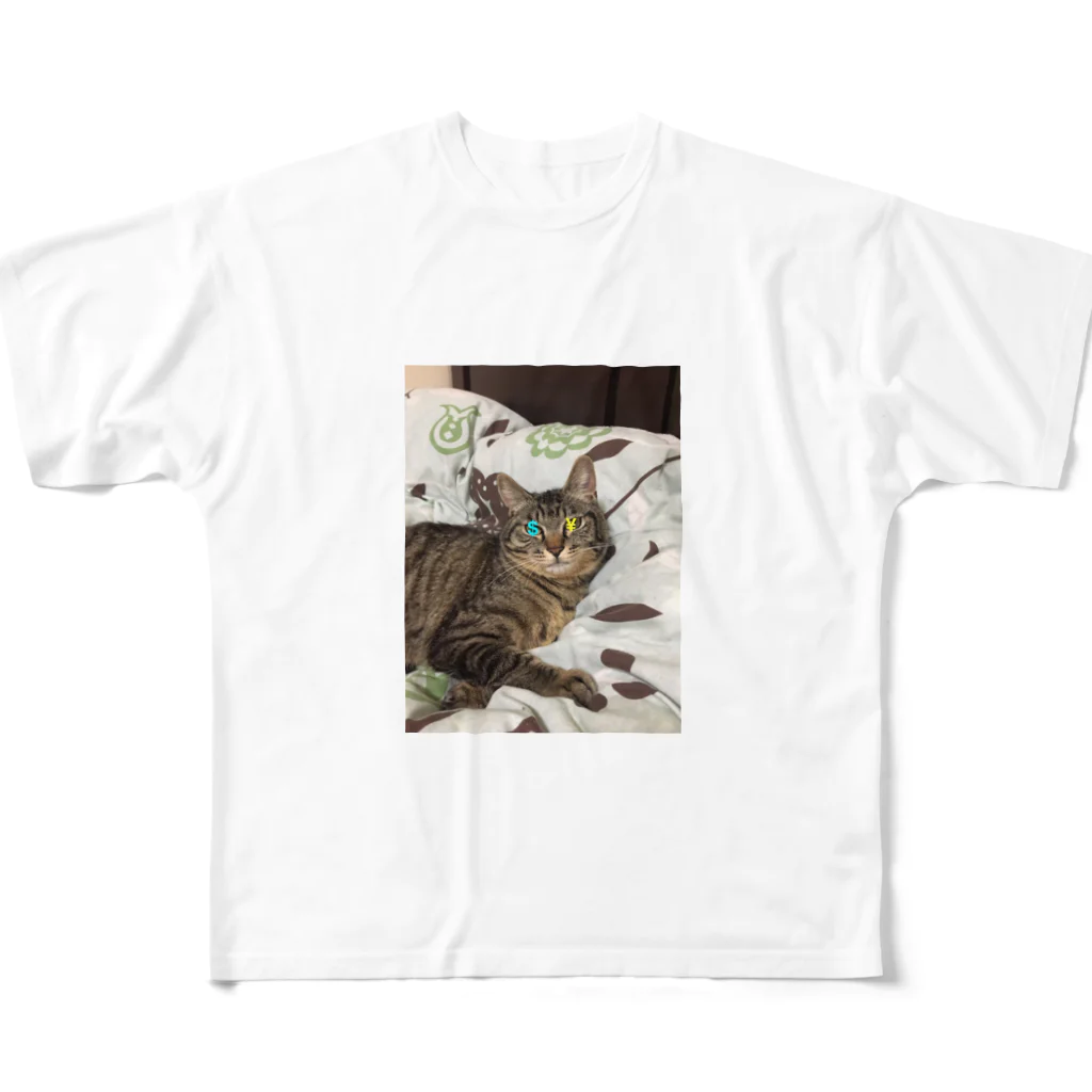 ＄ONE￥のDope Cat フルグラフィックTシャツ