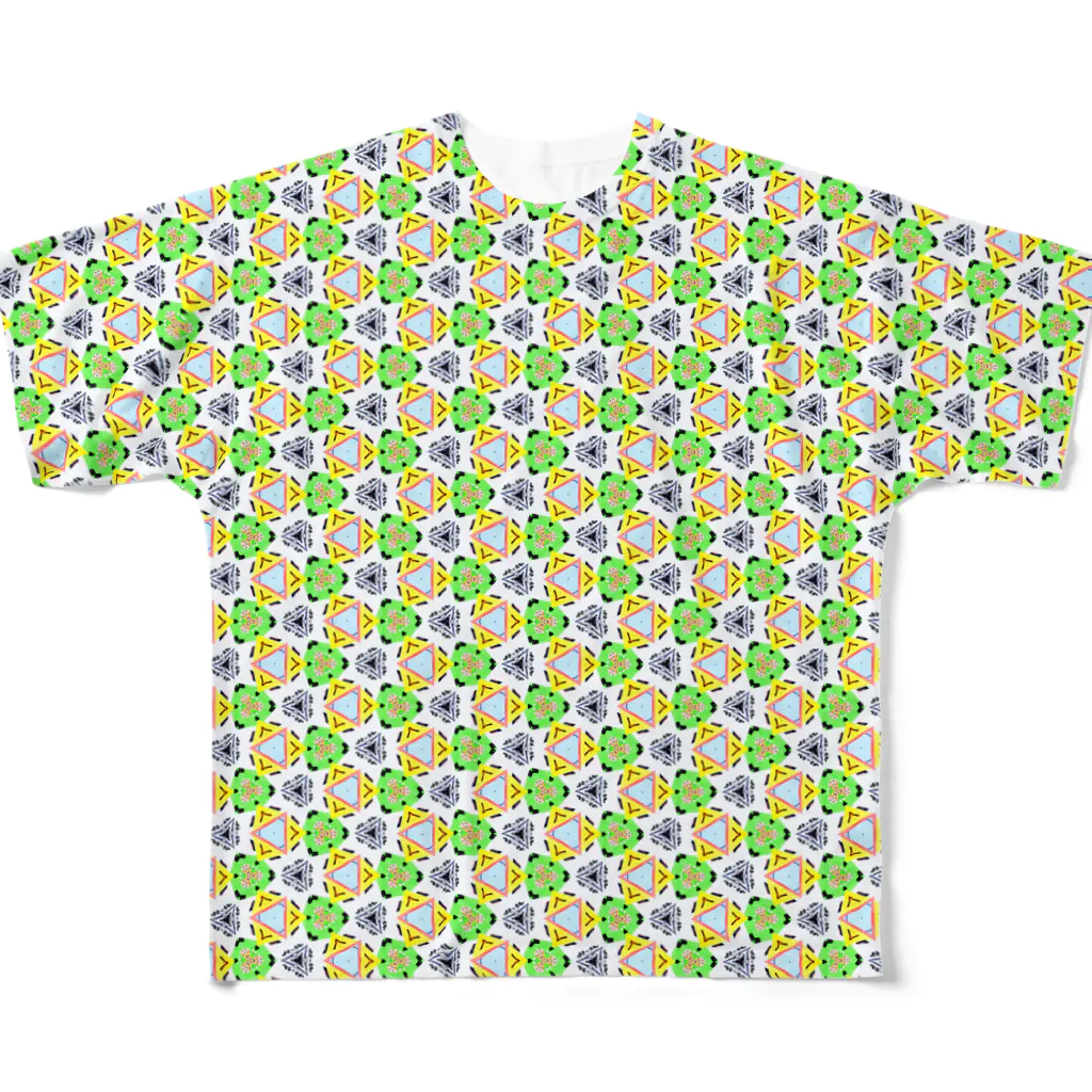 旅と、日記と、総柄。のLa Bocaなのに色が淡いよ All-Over Print T-Shirt