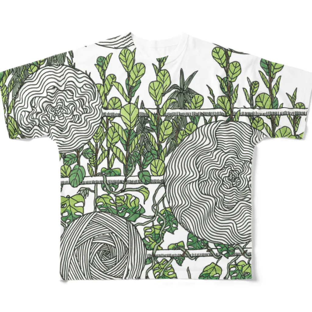 ASAGARAのNature フルグラフィックTシャツ