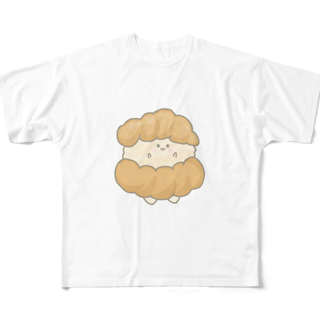 さきまるらんどのシュークリームのくりむちゃん All-Over Print T-Shirt