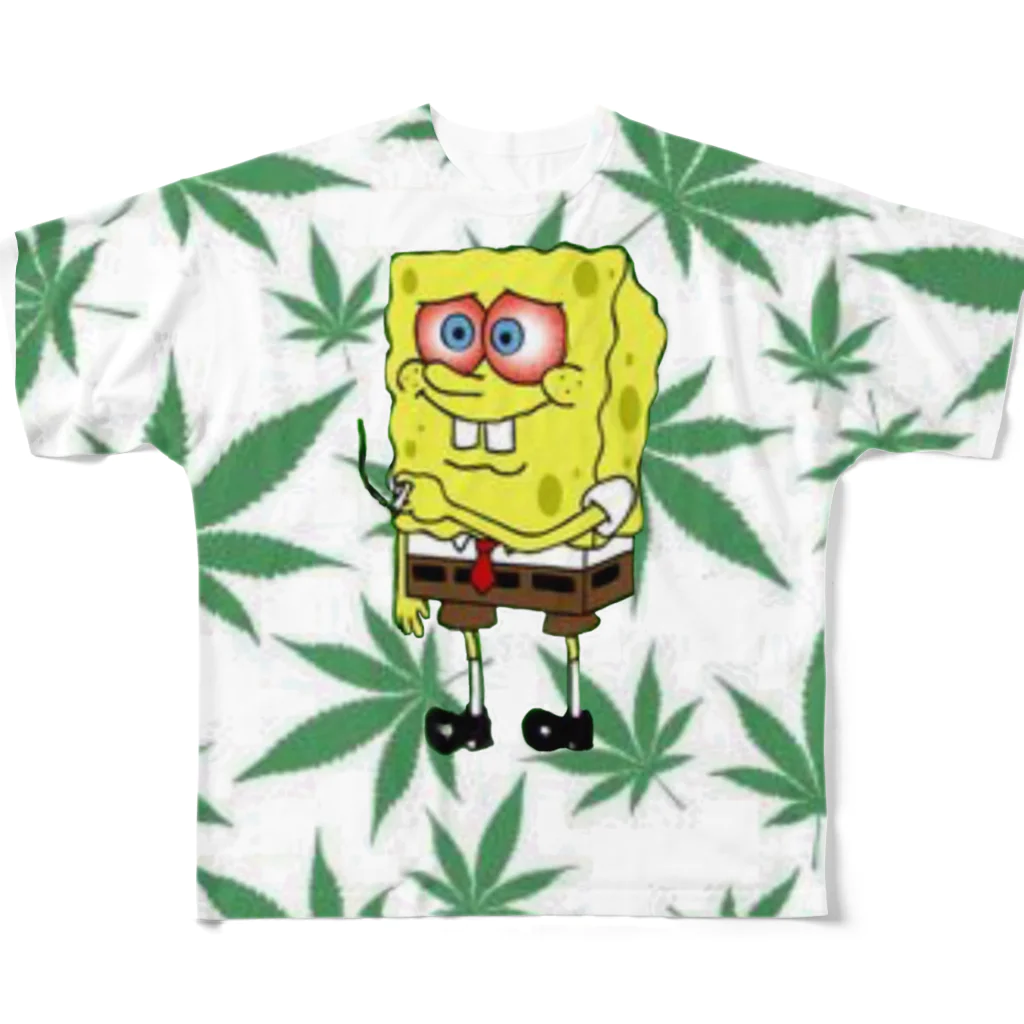 🌿のmarijuanaTシャツ フルグラフィックTシャツ