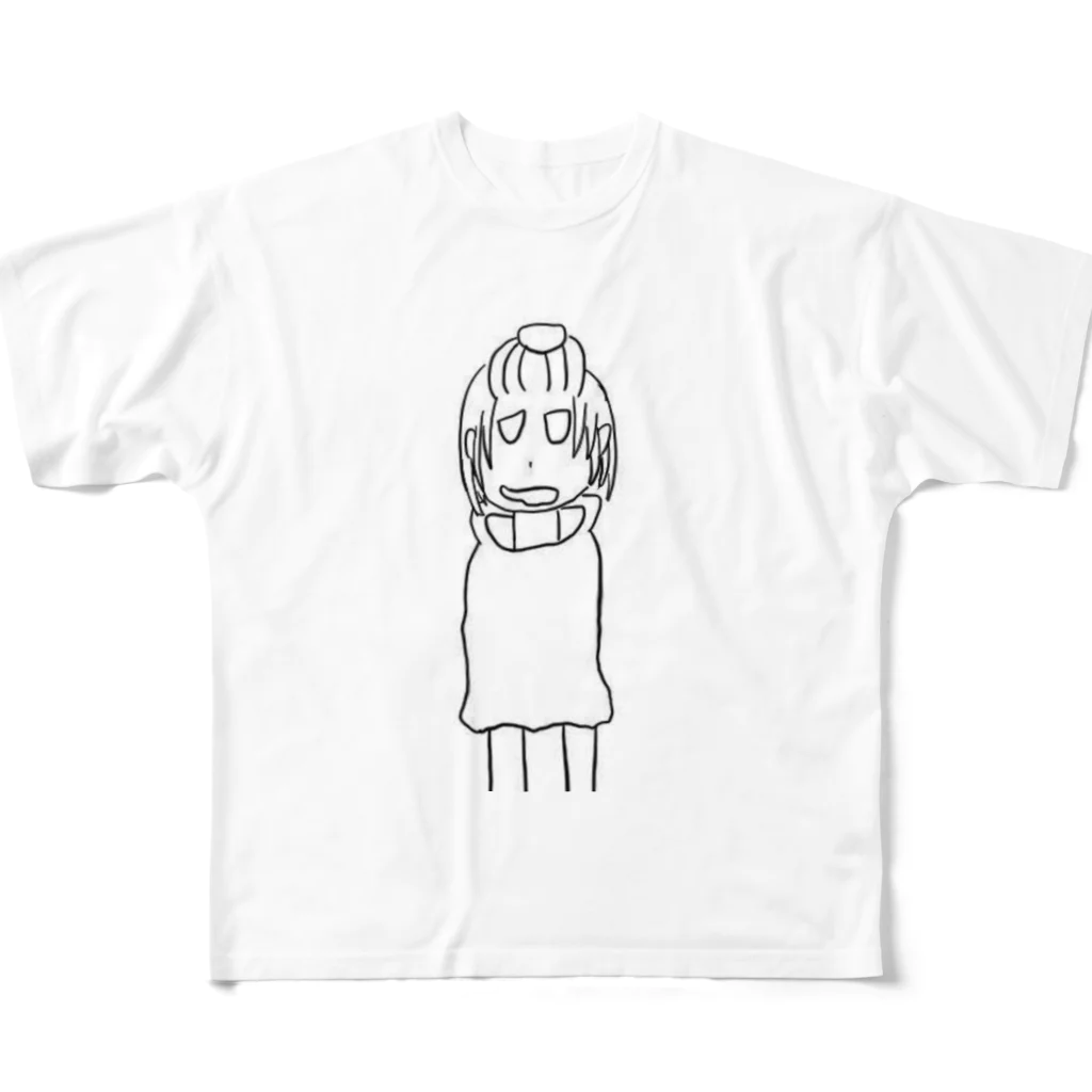 ふぐ君のごますりくん フルグラフィックTシャツ