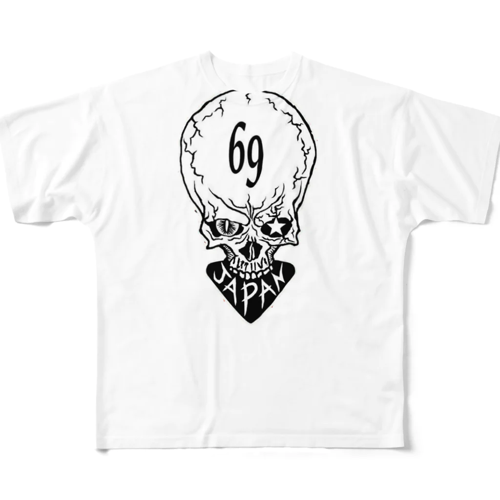 NEOJAPANESESTYLE                               のskullrock フルグラフィックTシャツ