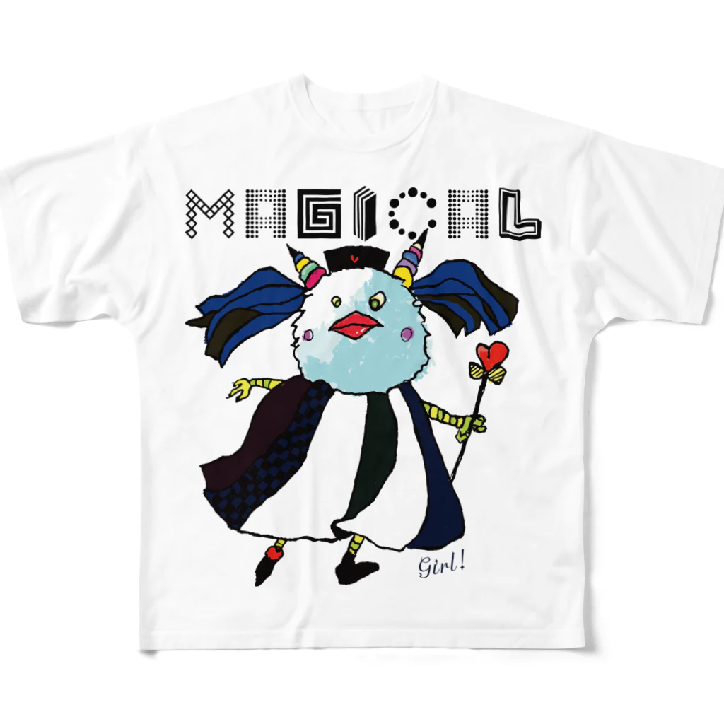 SHAKUTORIMUSHIのマジカルガール! フルグラフィックTシャツ