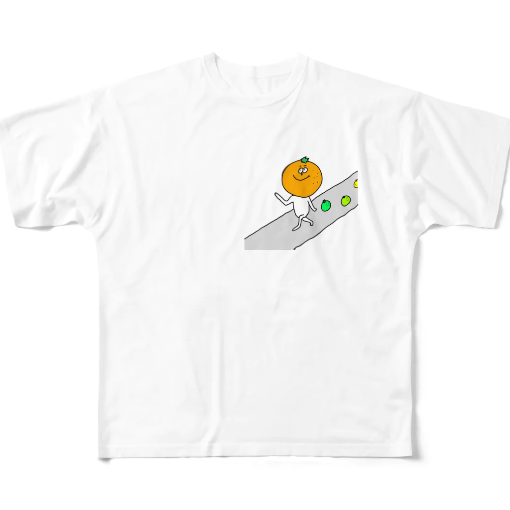 天野画伯の落書きの闊歩するみかん坊や All-Over Print T-Shirt