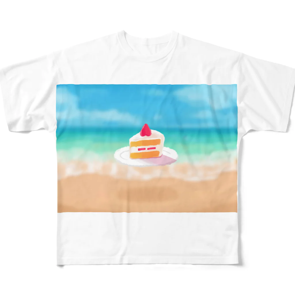 いーまちゃんのCake By The Ocean All-Over Print T-Shirt