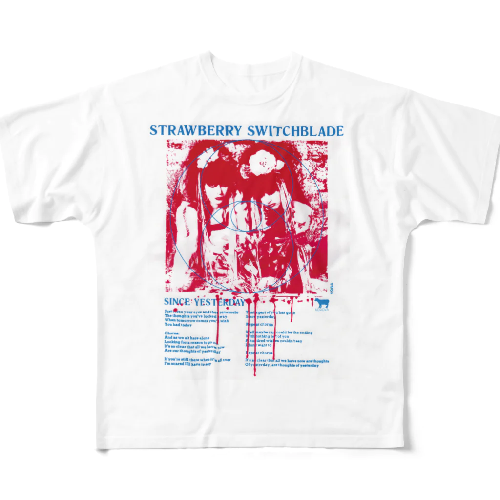 zoshigayapistolsのstrawberry フルグラフィックTシャツ