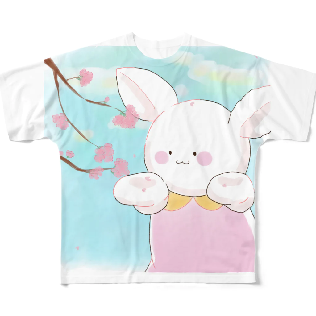 うさぎのはなちゃんのほのぼのうさぎのはなちゃん フルグラフィックTシャツ