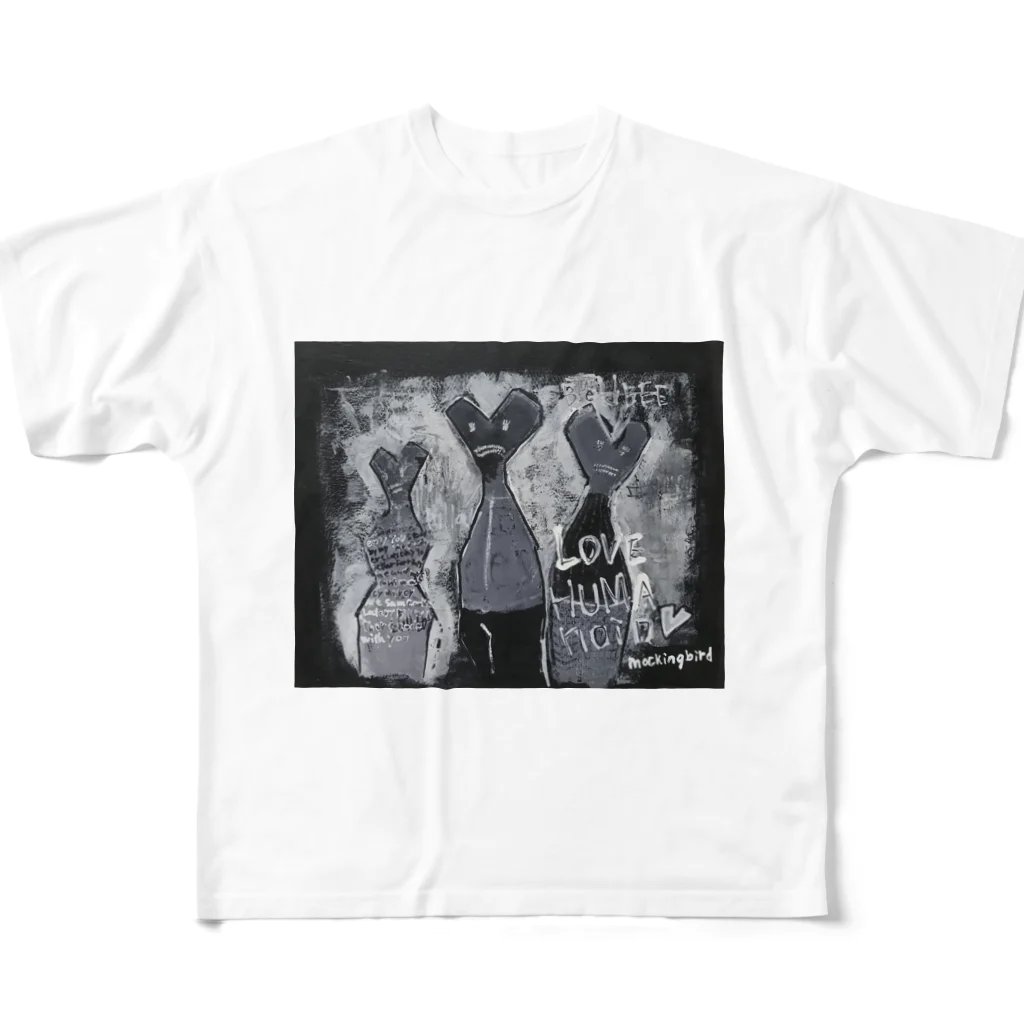 buchinecoのLOVE humanoid フルグラフィックTシャツ