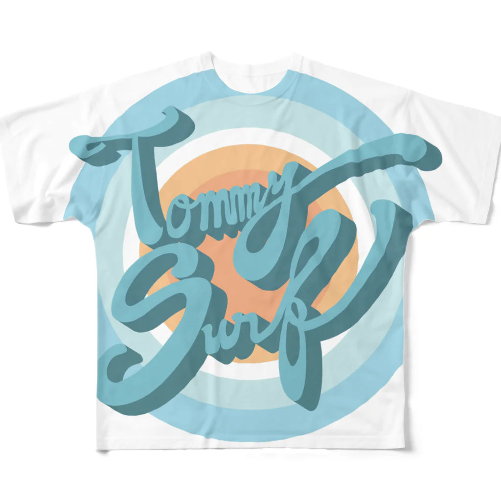 TommoolのTOMMY SURF　クラシックロゴ All-Over Print T-Shirt