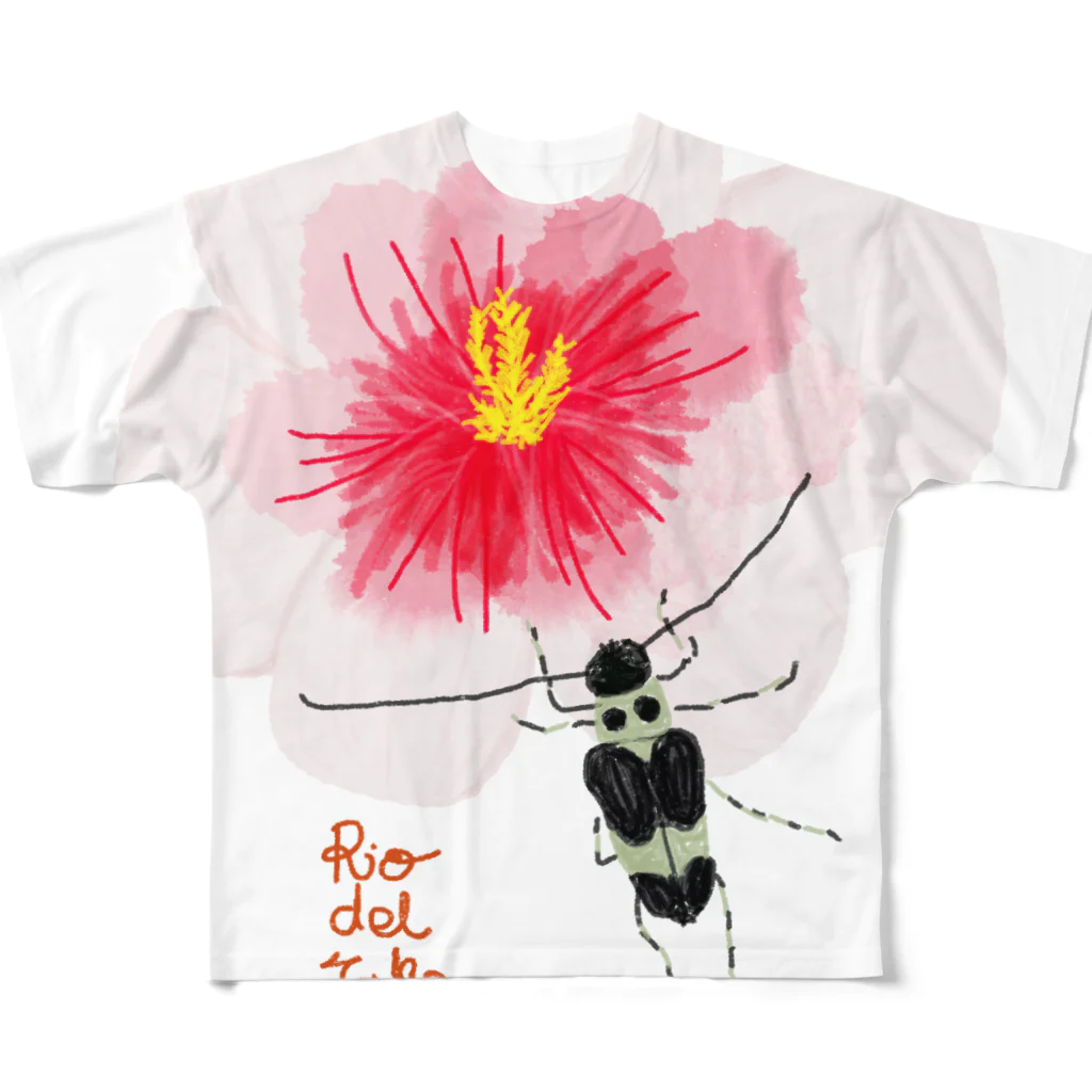 Rio del Takaのカミキリムシ フルグラフィックTシャツ