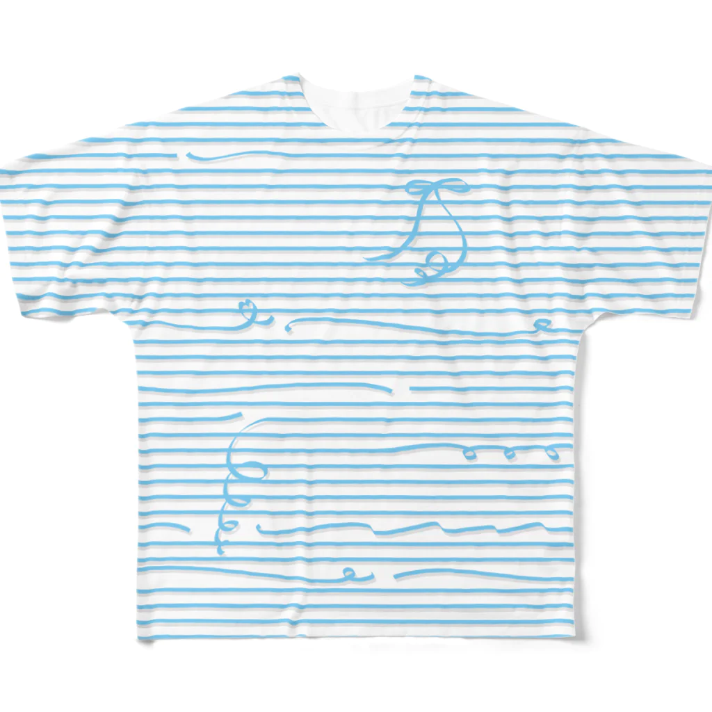 dizzyのBlue Stripes フルグラフィックTシャツ