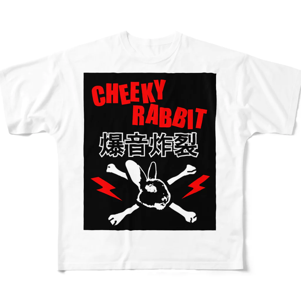 CHEEKY RABBITのサツマニアン02_CheekyRabbit_爆音炸裂 フルグラフィックTシャツ