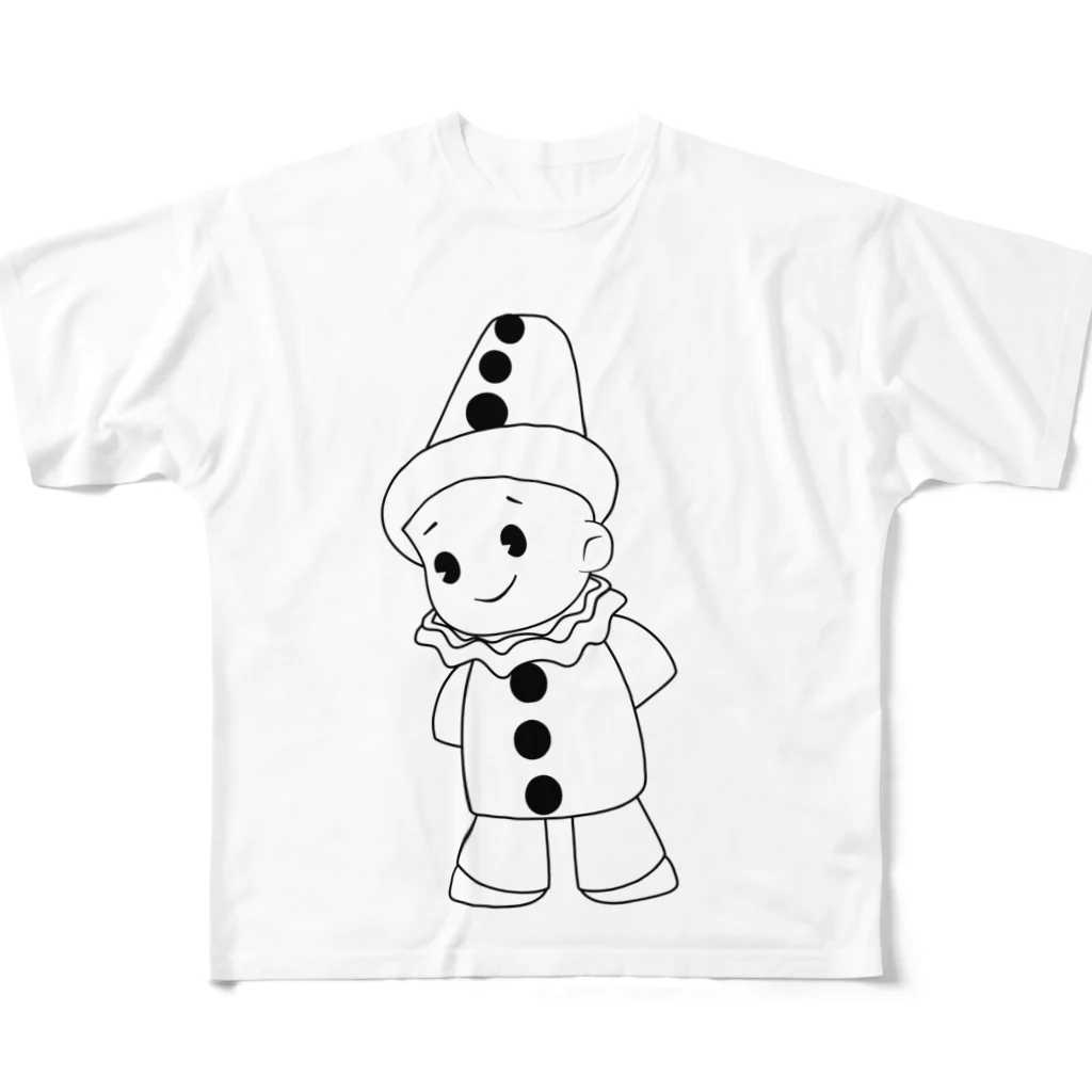 Pat's WorksのLE PETIT PIERROT, PIERRE /  フルグラフィックTシャツ