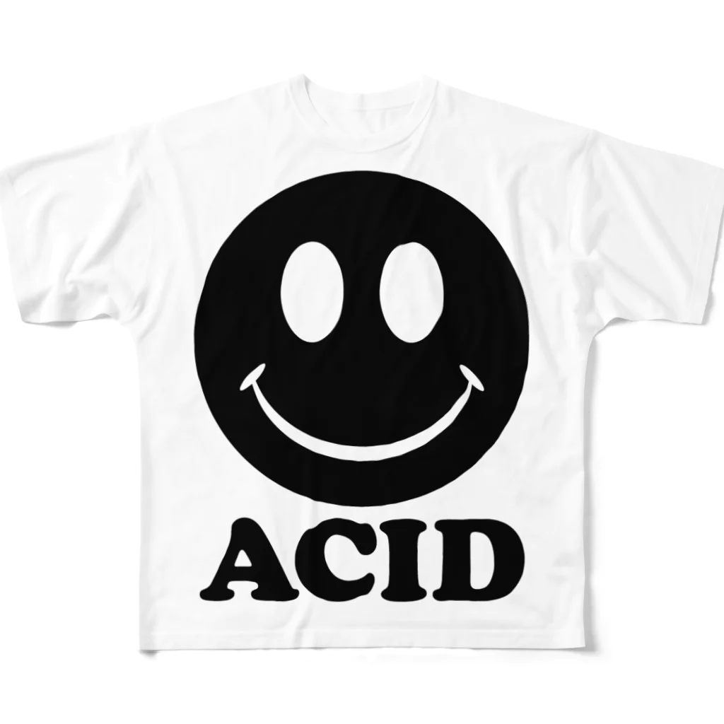 レジスト・ウェイブスのACID SMILE フルグラフィックTシャツ