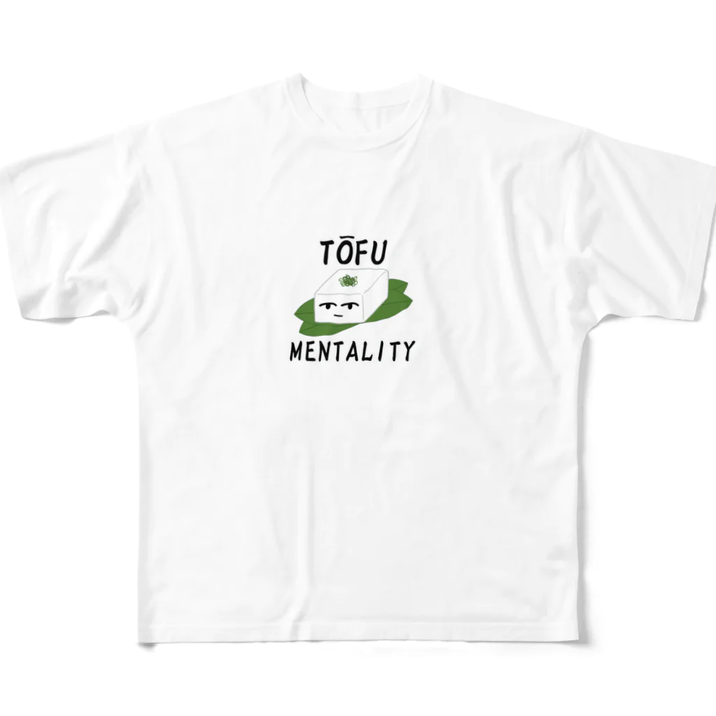 ブランケット大佐のとうふメンタル（ローマ字・小） フルグラフィックTシャツ