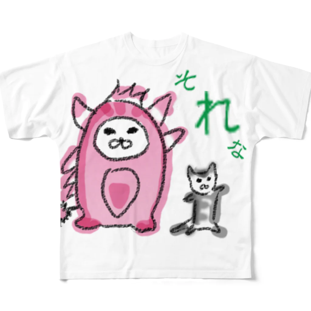 higemaru shopのにゃんコーエン３ フルグラフィックTシャツ