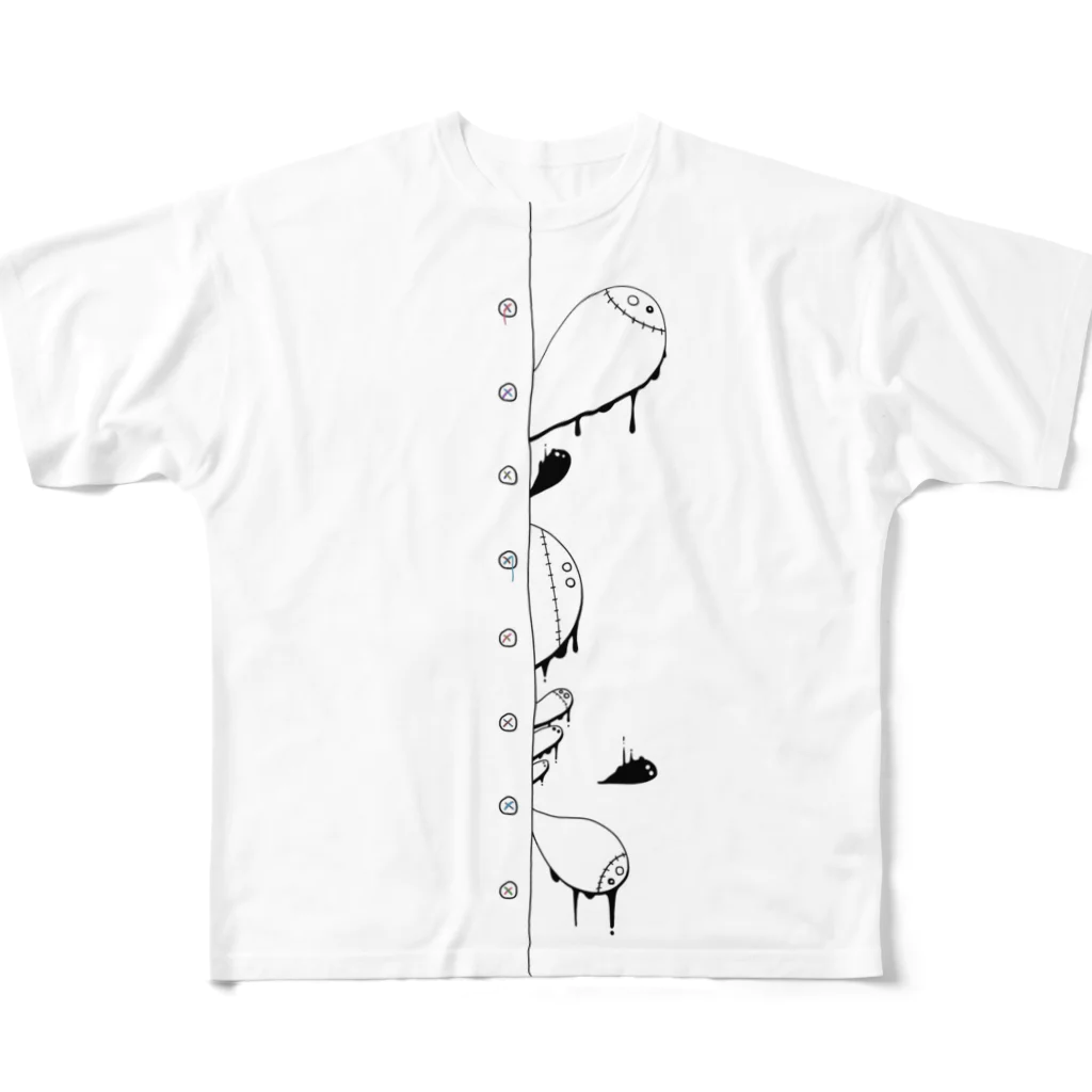 おばけのお店のおばけがチラリ All-Over Print T-Shirt