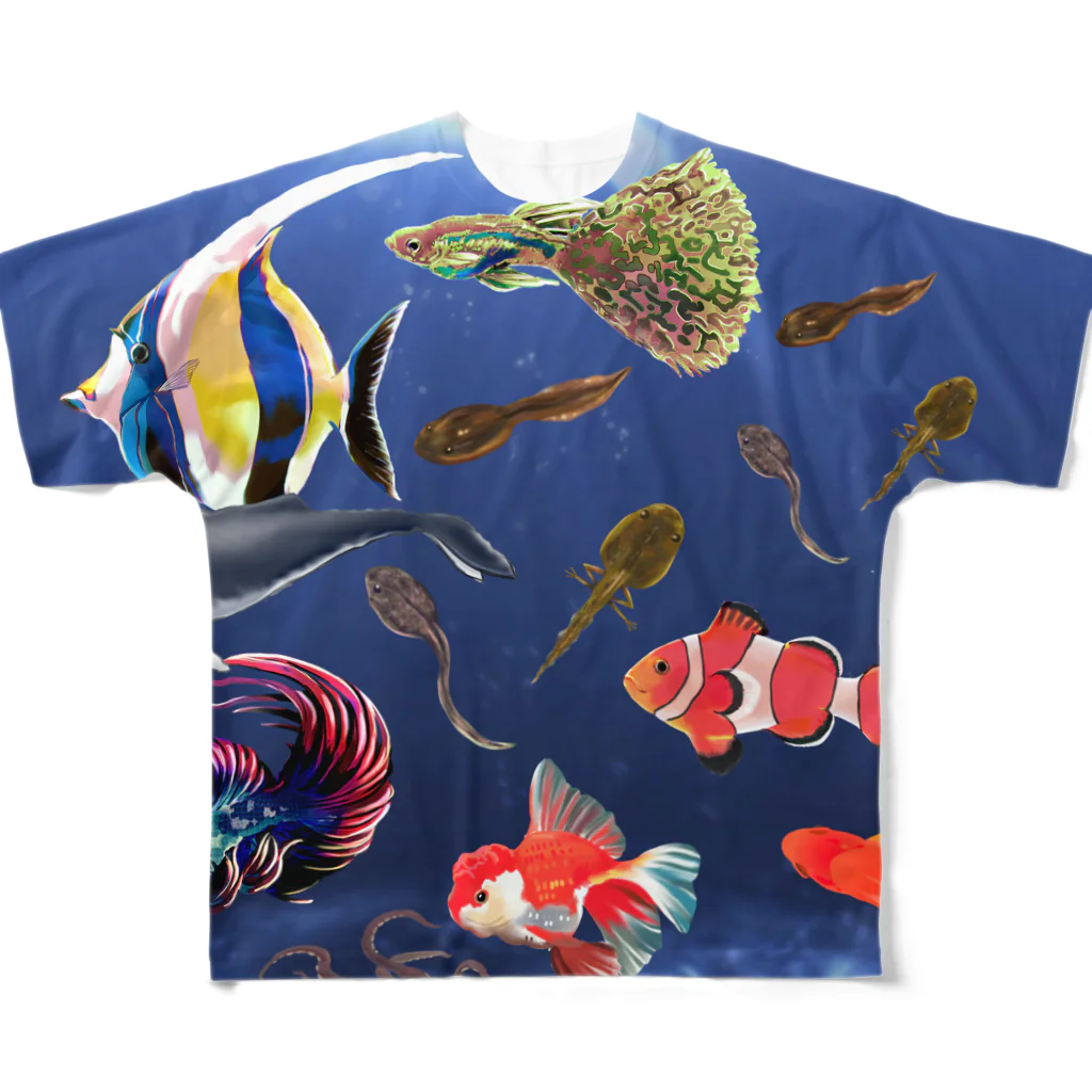 MarchanMerchantのMarchan 海に行く All-Over Print T-Shirt