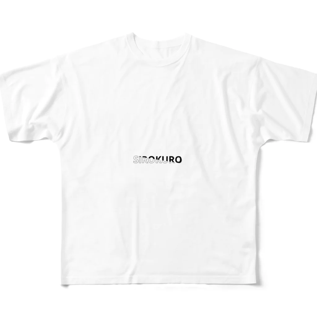 O3(ozone)の白黒 フルグラフィックTシャツ