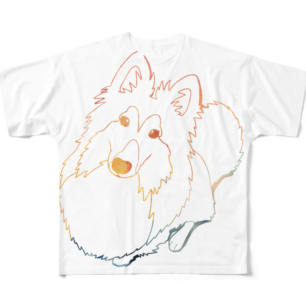 こてつ日誌の【サンプル】オーダーうちの子グッズ All-Over Print T-Shirt