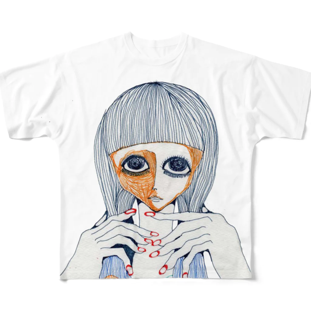 バイバイロジカのゆめみる白い皮膚 All-Over Print T-Shirt