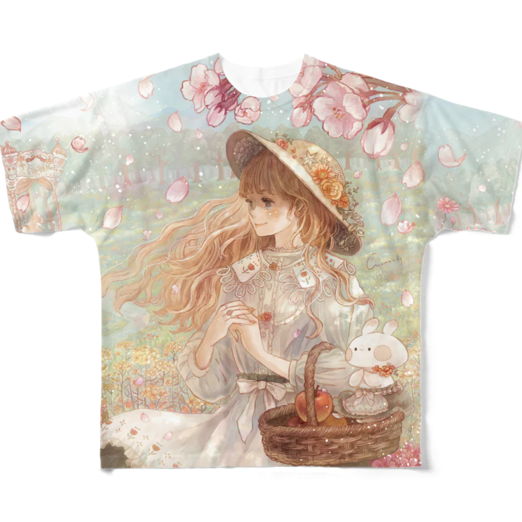 ＊momochy shop＊の桜の想い出 フルグラフィックTシャツ