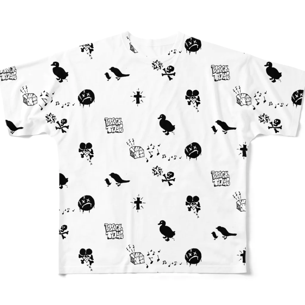 LOWER'S OutdoorのBLACKTOY5 MONO Ver.3 All-Over Print T-Shirt