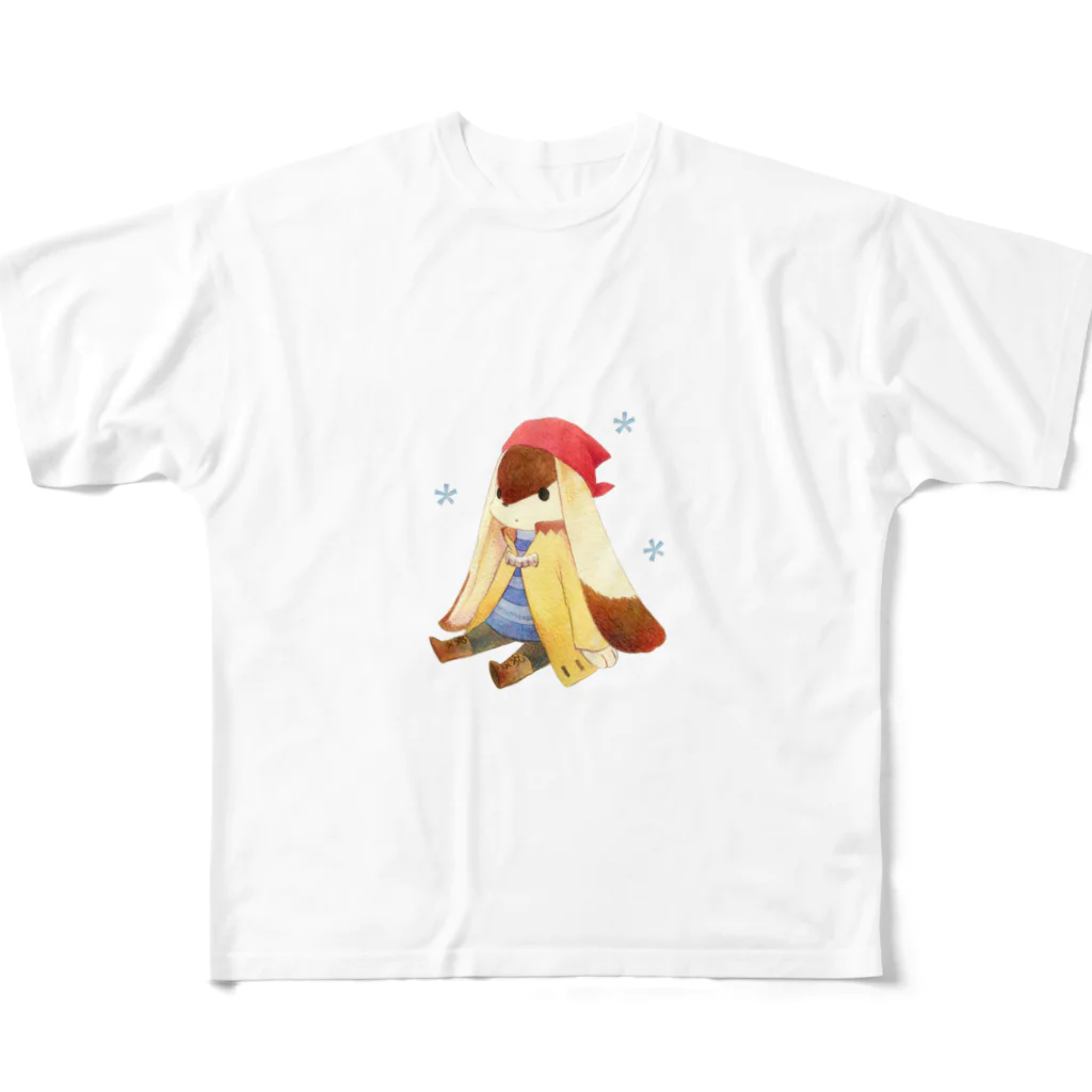 Tea Drop Sのおすわり フルグラフィックTシャツ