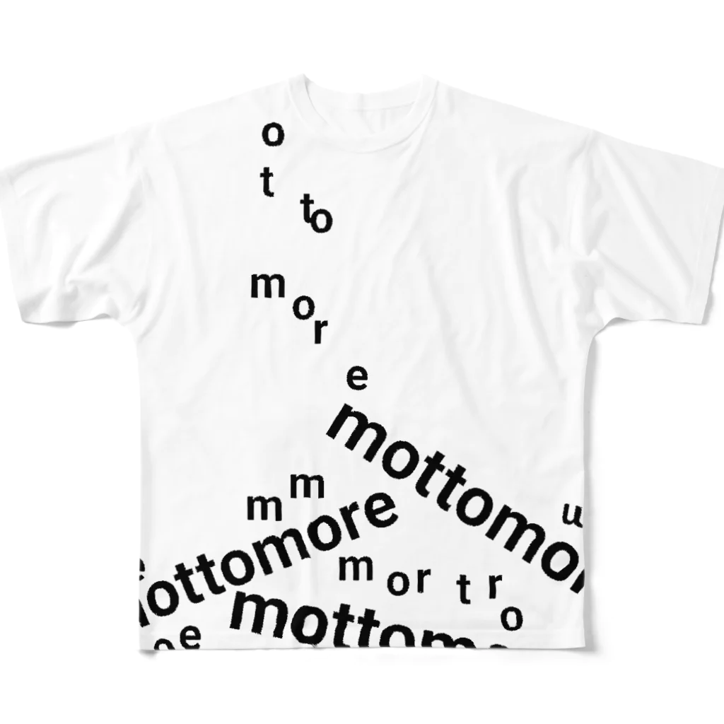 MottoMoreの降ってくるmottomore　１ フルグラフィックTシャツ