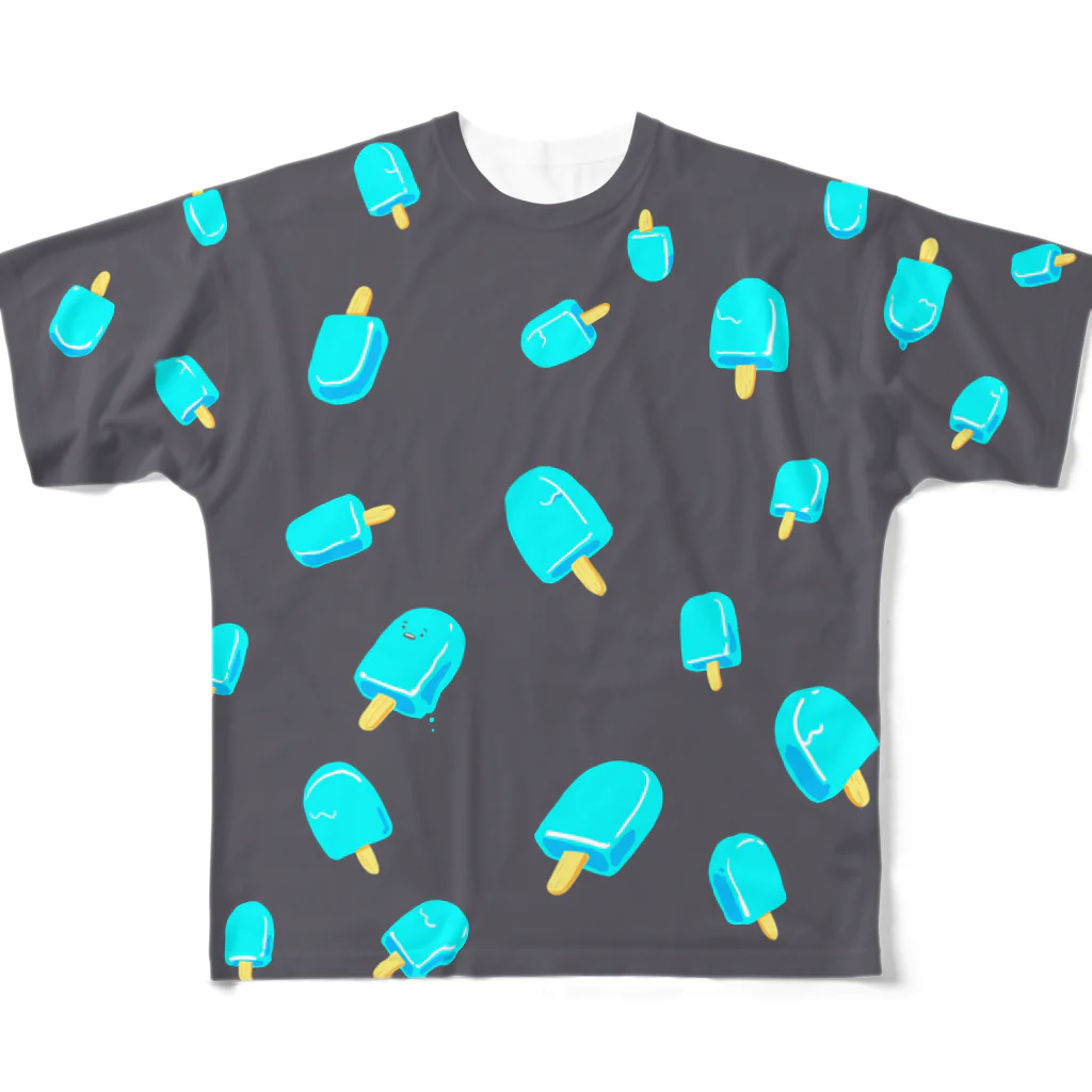 strange popsicles🍧🍨🍦すとぽぷのぽぷしくるTシャツ フルグラフィックTシャツ