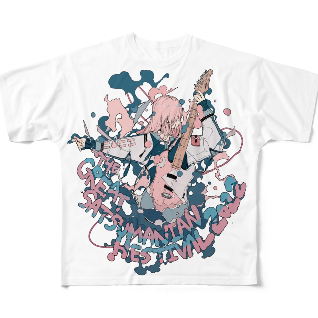 サツマニアンヘス2022公式コラボSHOPのダのヘ by ダイスケリチャード All-Over Print T-Shirt