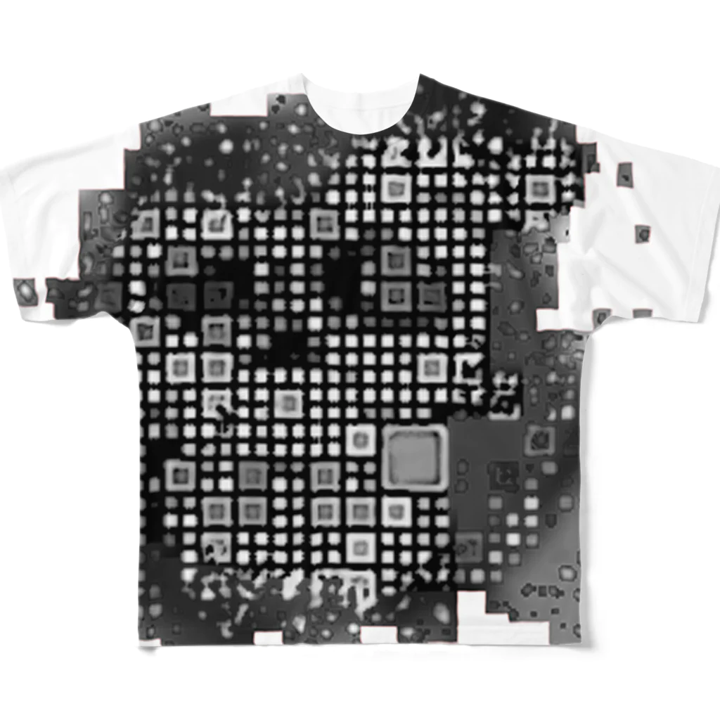 KaedeのScull squares フルグラフィックTシャツ