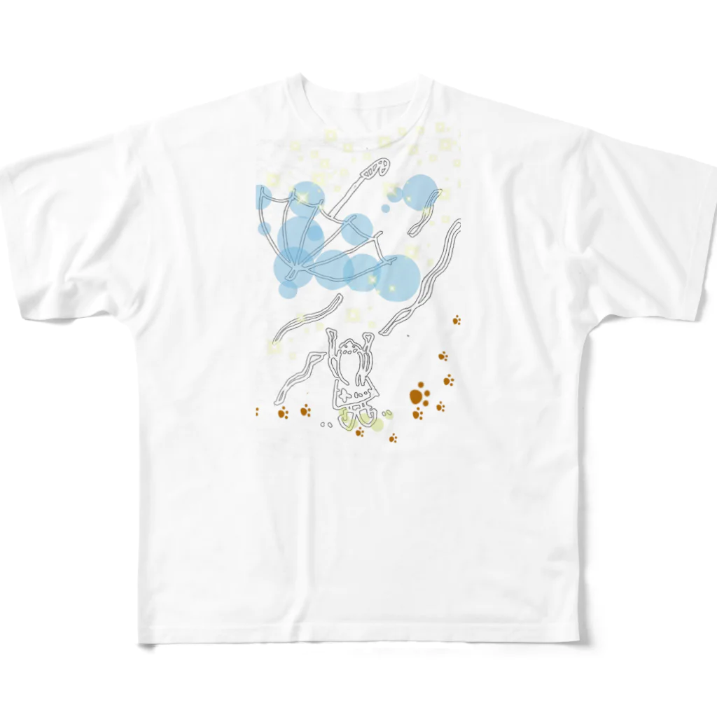 cocoyumi8のとばされた傘 フルグラフィックTシャツ