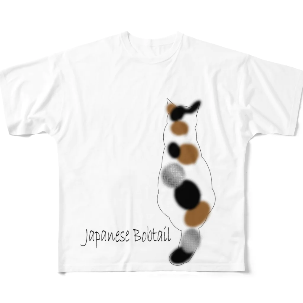 julyのJapanese Bobtail All-Over Print T-Shirt