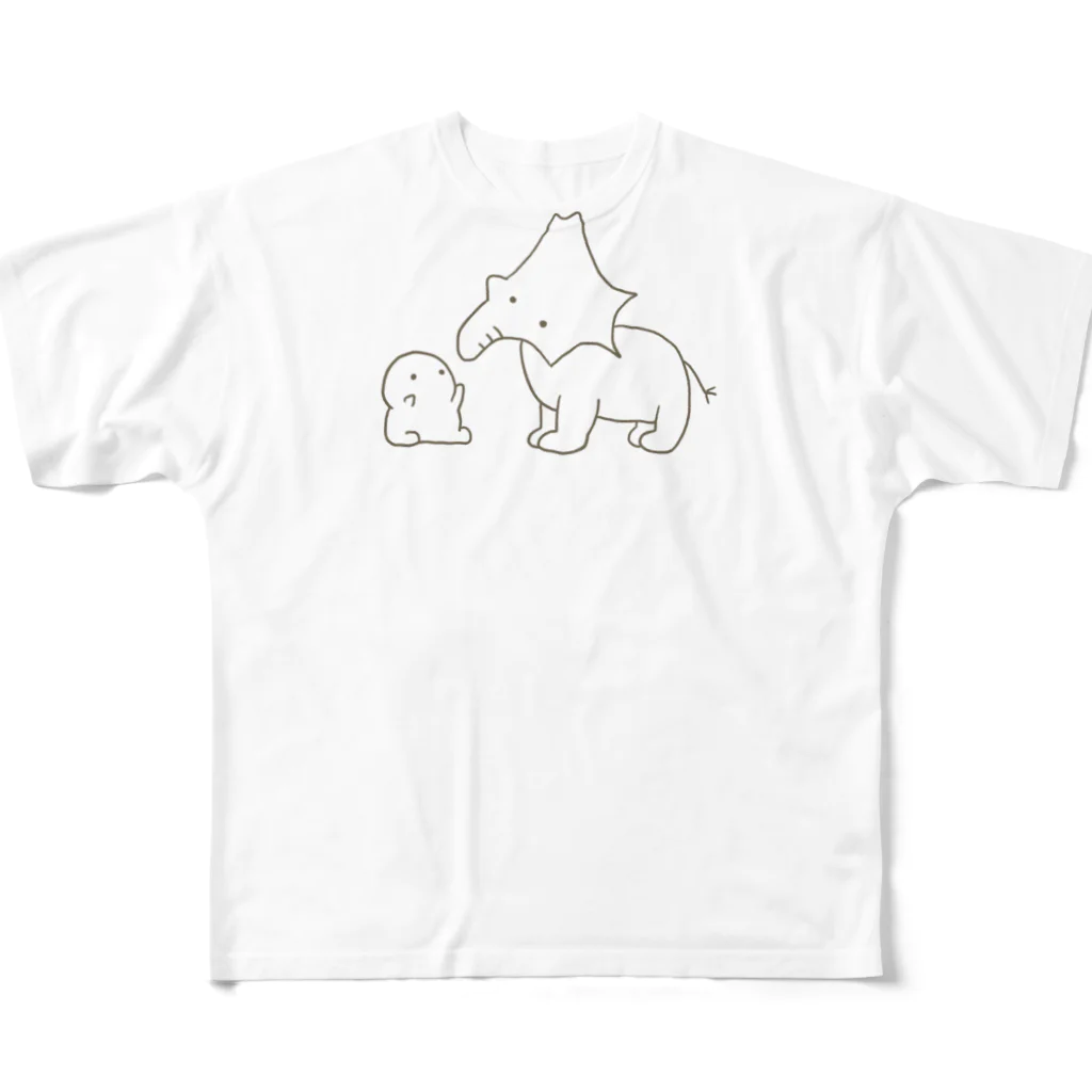 オリキャラグッズたちのばんざいくん＆ほっかいぞう フルグラフィックTシャツ