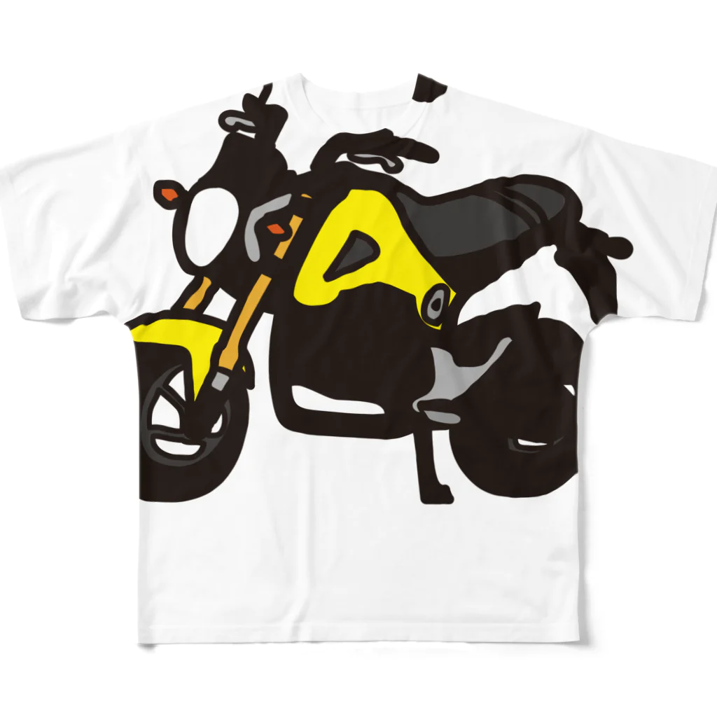 HSMT design@NO SK8iNGのGROM YELLOW フルグラフィックTシャツ