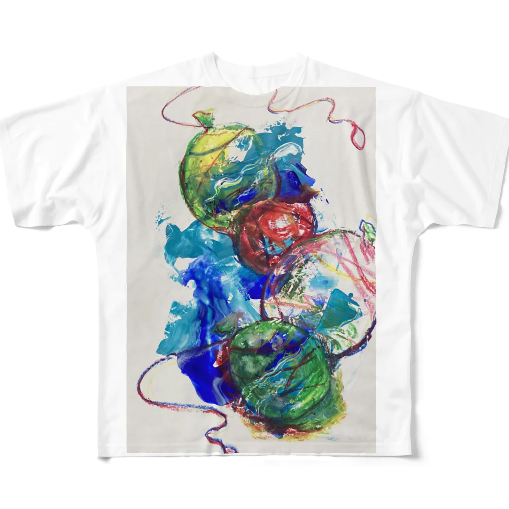 ホップステップジャンピングのキラキラ水風船 All-Over Print T-Shirt