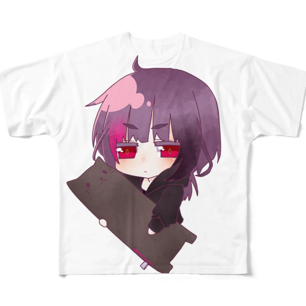 SAKUずきんのSAKUずきん フルグラフィックTシャツ