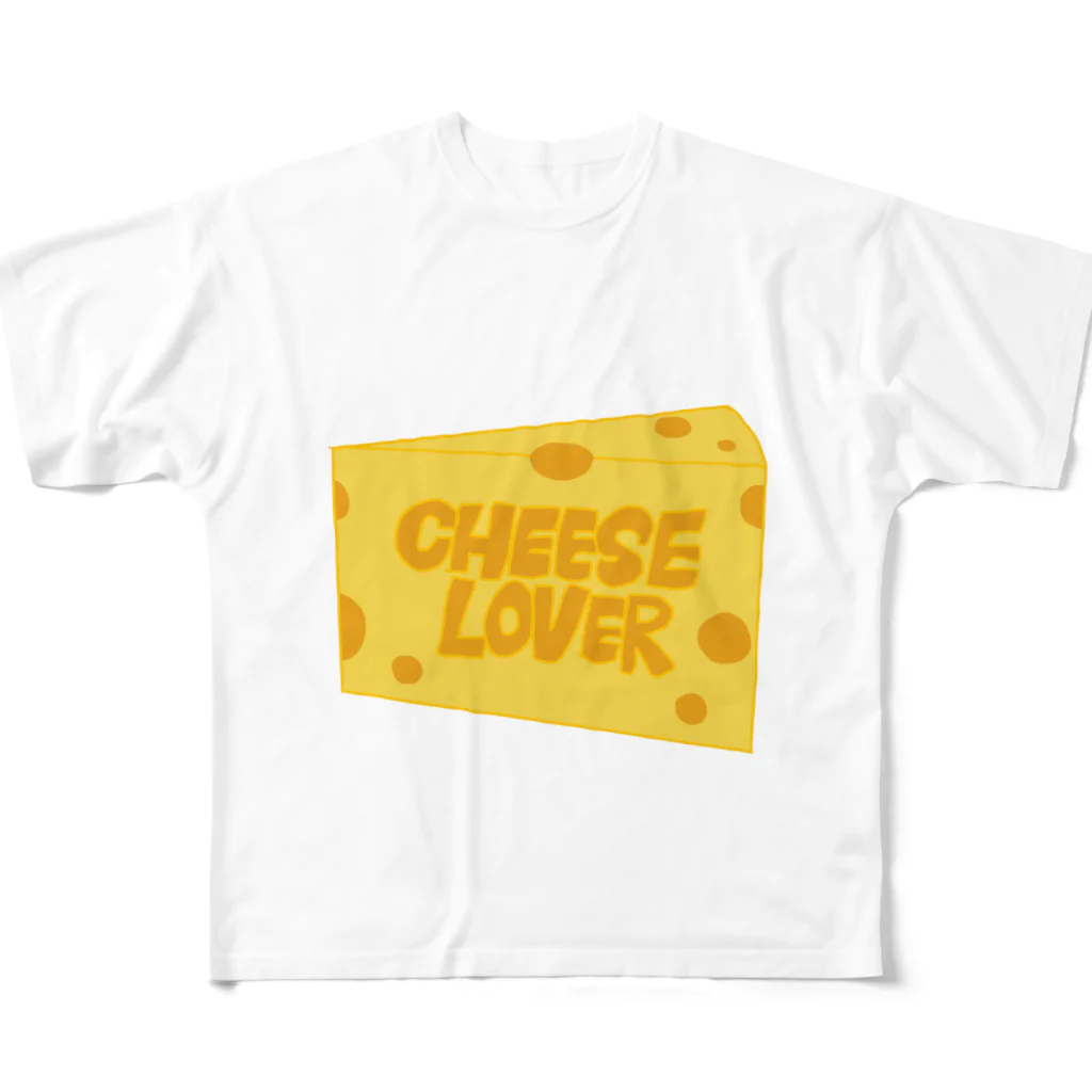 cheeseloverのCHEESE LOVER All-Over Print T-Shirt