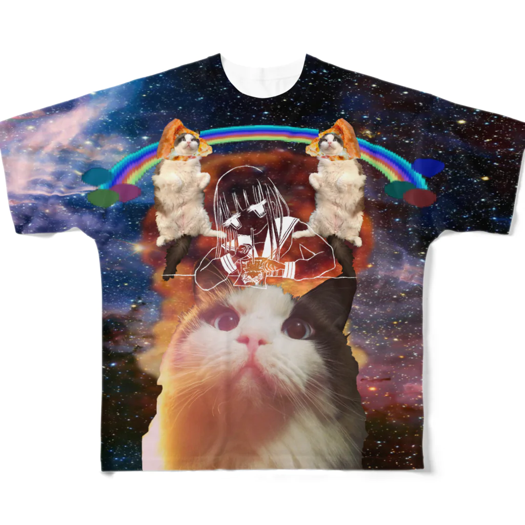 リリカルロリカルのフワフワ教は宇宙をも All-Over Print T-Shirt